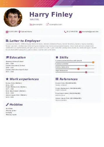 Self Employed resume example